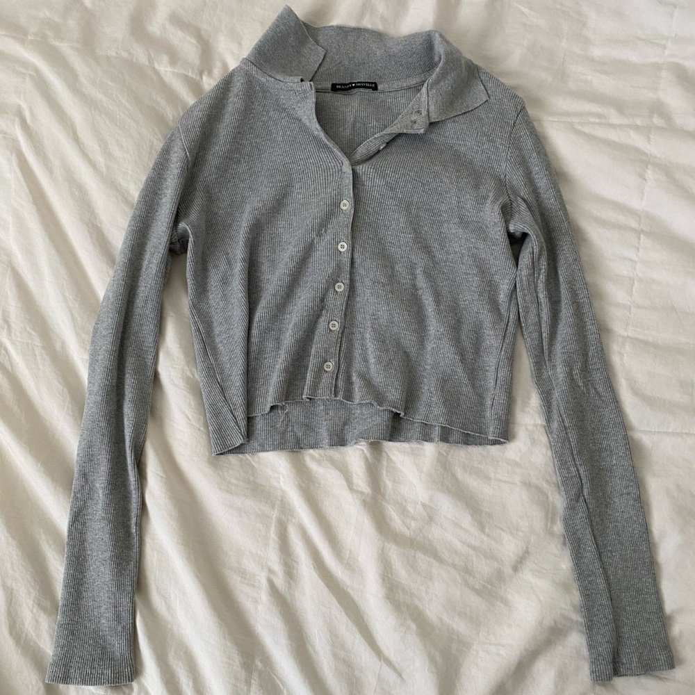 brandy melville grey top